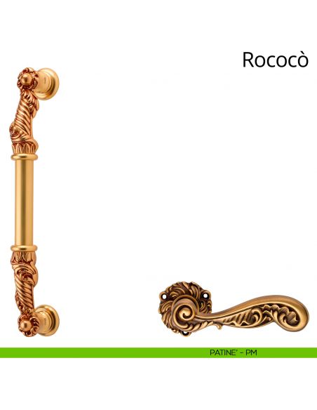 Maniglione per porta Rococò Linea Calì patinè