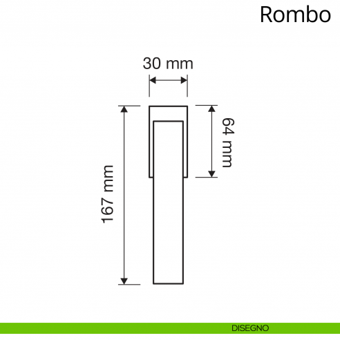 Maniglia per finestra martellina DK Rombo Linea Calì