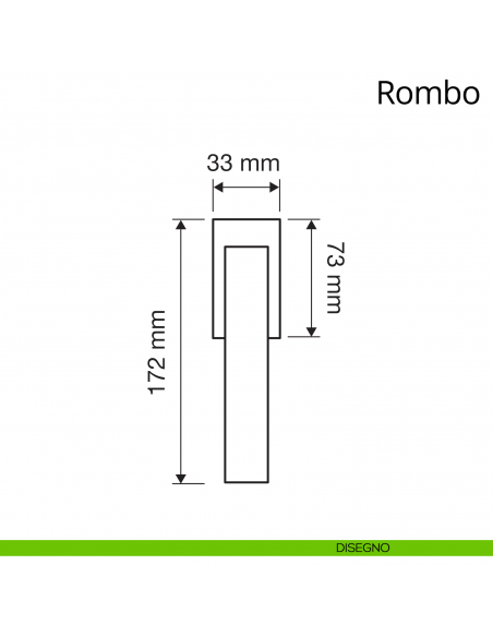 Maniglia per finestra martellina DK antintrusione Rombo Linea Calì disegno