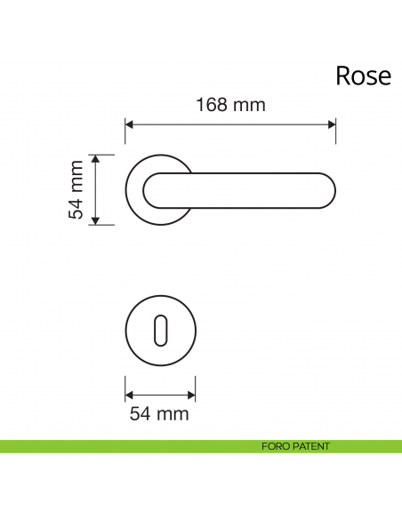 Maniglia per porta interna Rose Linea Calì rosetta tonda foro patent