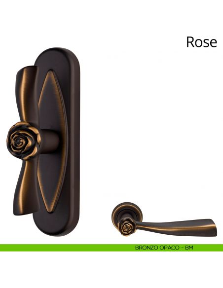 Maniglia per finestra cremonese Rose Linea Calì bronzo opaco