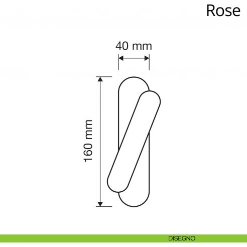 Maniglia per finestra cremonese Rose Linea Calì disegno