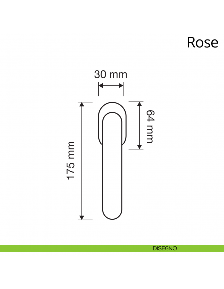 Maniglia per finestra martellina DK Rose Linea Calì