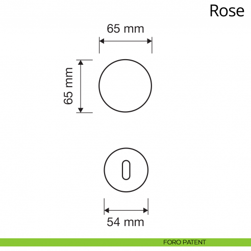 Pomolo per porta girevole Rose Linea Calì foro patent