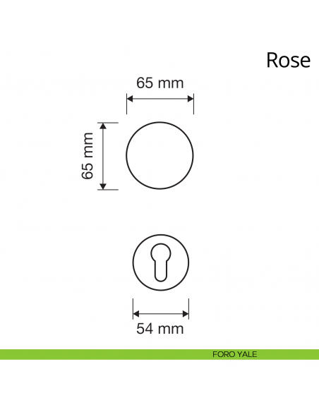 Pomolo per porta girevole Rose Linea Calì for yale