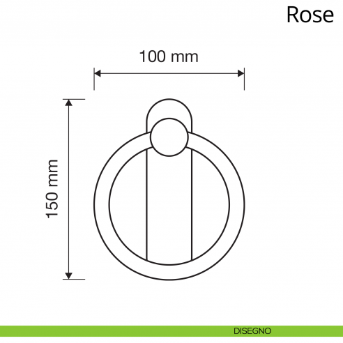 Battente per porta Rose Linea Calì disegno