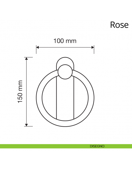Battente per porta Rose Linea Calì disegno