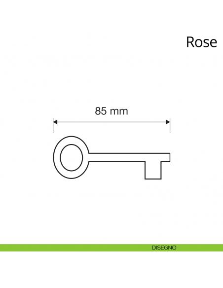 Chiave per porta interna Rose Linea Calì