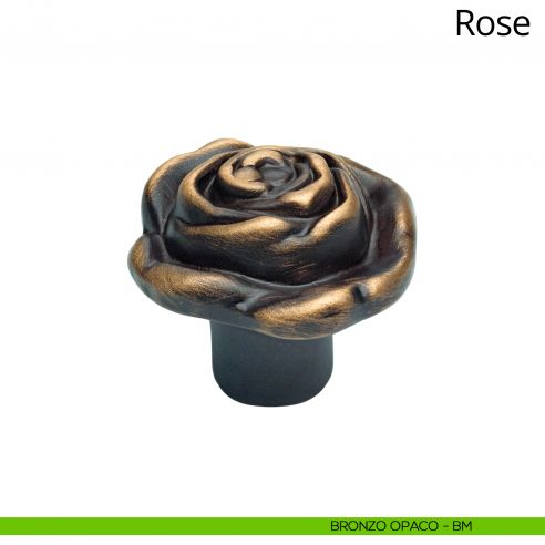 Pomolo per mobile Rose Linea Calì bronzo opaco