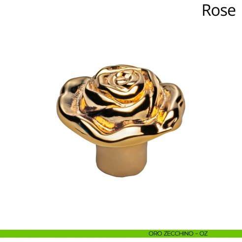 Pomolo per mobile Rose Linea Calì oro zecchino