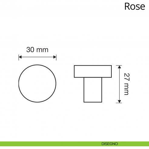 Pomolo per mobile Rose Linea Calì disegno