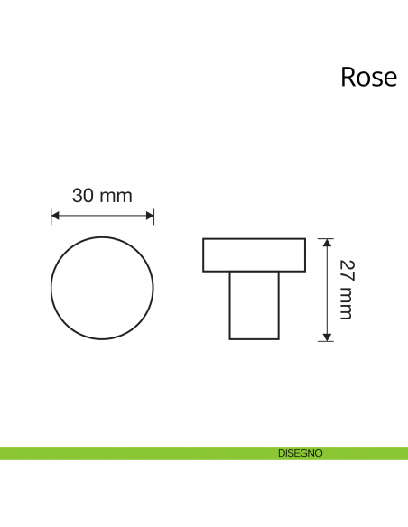 Pomolo per mobile Rose Linea Calì disegno
