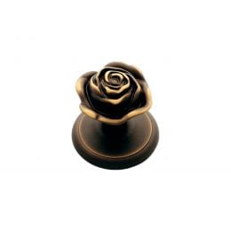 Pomolo per porta fisso Rose Linea Calì con rosetta tonda