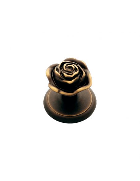 Pomolo per porta fisso Rose Linea Calì con rosetta tonda