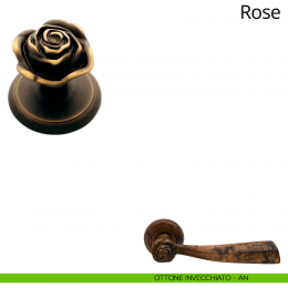 Pomolo per porta fisso Rose Linea Calì con rosetta tonda 2