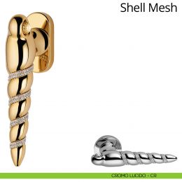 Maniglia per finestra con Swarovski martellina DK Shell Mesh Linea Calì 2
