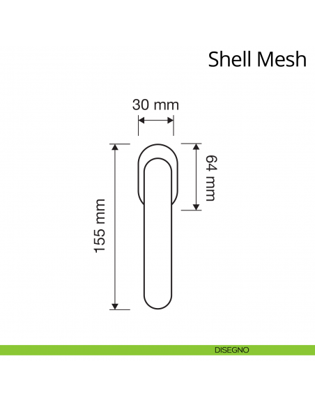 Maniglia per finestra con Swarovski martellina DK Shell Mesh Linea Calì disegno