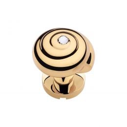 Pomolo per porta con Swarovski fisso Shell Mesh Linea Calì con rosetta tonda