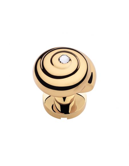 Pomolo per porta con Swarovski fisso Shell Mesh Linea Calì con rosetta tonda