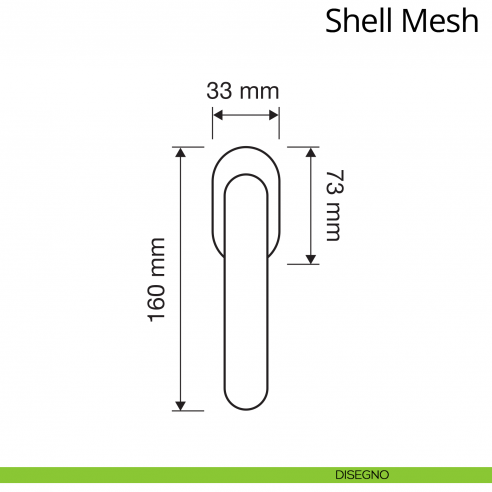 Maniglia per finestra con Swarovski martellina DK antintrusione Shell Mesh Linea Calì disegno