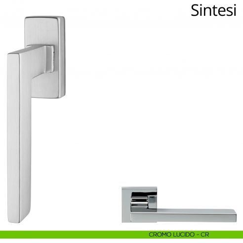 Maniglia per finestra martellina DK Sintesi Linea Calì cromo lucido