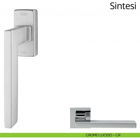 Maniglia per finestra martellina DK antintrusione Sintesi Linea Calì cromo