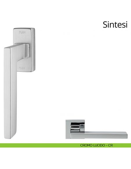Maniglia per finestra martellina DK antintrusione Sintesi Linea Calì cromo