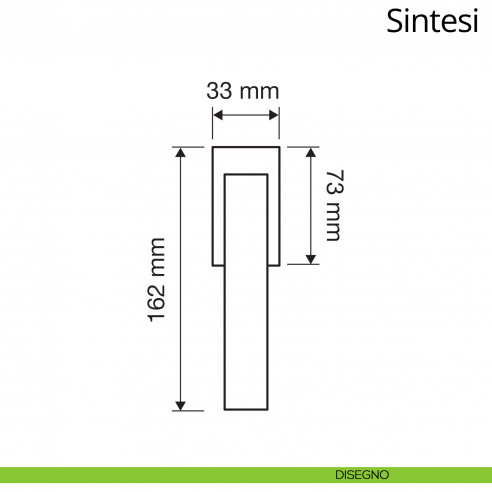 Maniglia per finestra martellina DK antintrusione Sintesi Linea Calì disegno