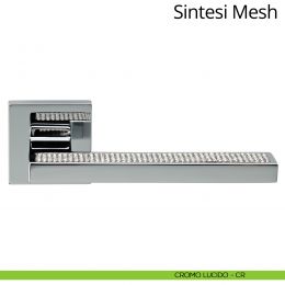 Maniglia per porta interna con Swarovski Sintesi Mesh Linea Calì rosetta quadrata tradizionale 2