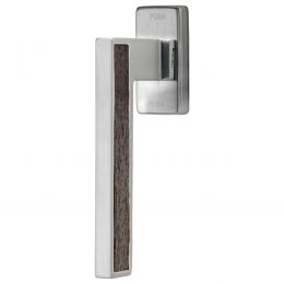 Maniglia per finestra con legno martellina DK antintrusione Sintesi Wengè Linea Calì