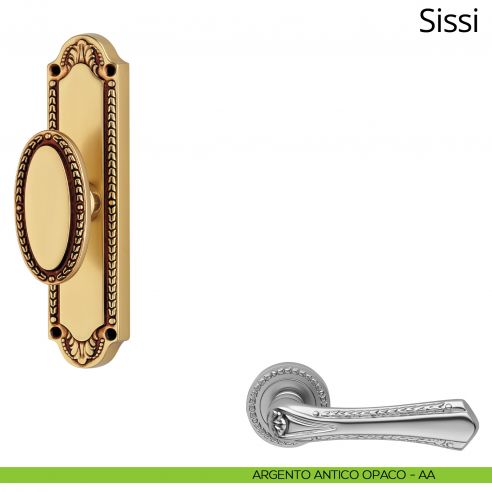 Maniglia per finestra cremonese Sissi Linea Calì argento antico opaco