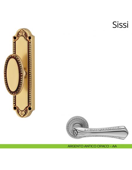 Maniglia per finestra cremonese Sissi Linea Calì argento antico opaco