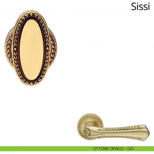 Pomolo per porta girevole Sissi Linea Calì ottone opaco