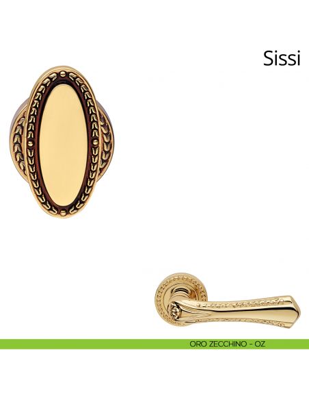 Pomolo per porta girevole Sissi Linea Calì oro zecchino