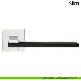 Maniglia per porta interna Slim Linea Calì su rosetta quadrata bassa 2