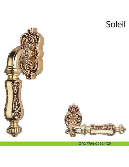 Maniglia per finestra martellina DK Soleil Linea Calì oro francese