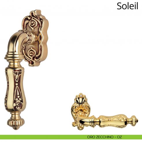 Maniglia per finestra martellina DK Soleil Linea Calì oro zecchino