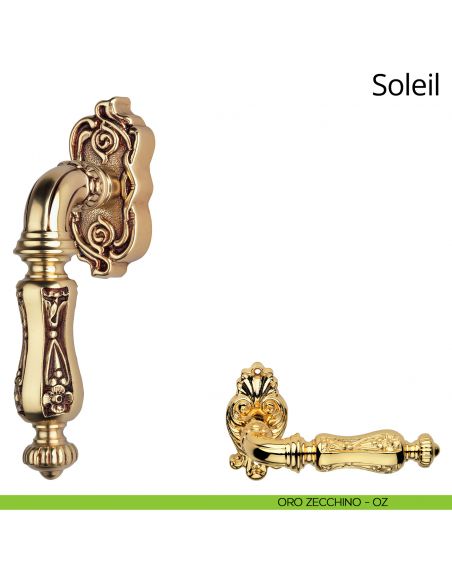 Maniglia per finestra martellina DK Soleil Linea Calì oro zecchino