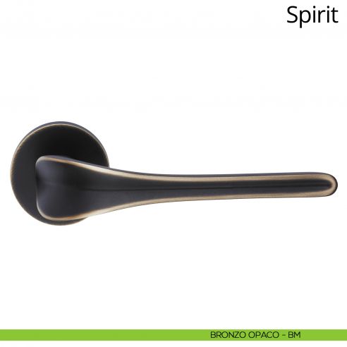Maniglia per porta interna Spirit Linea Calì rosetta tonda tradizionale bronzo opaco
