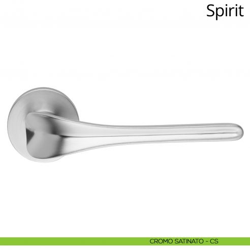 Maniglia per porta interna Spirit Linea Calì rosetta tonda tradizionale cromo satinato