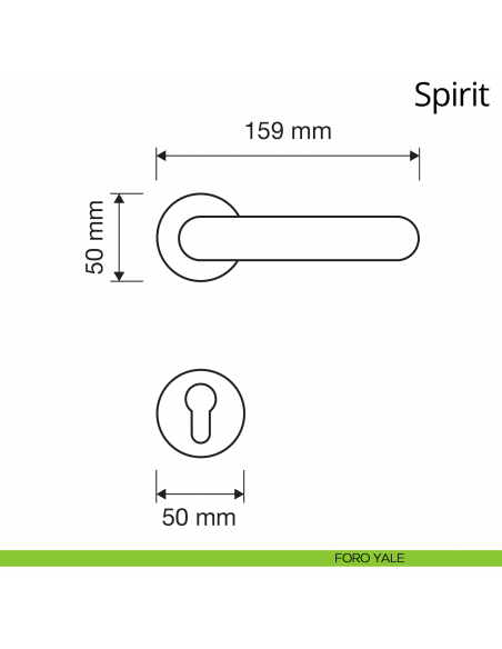 Maniglia per porta interna Spirit Linea Calì rosetta tonda bassa