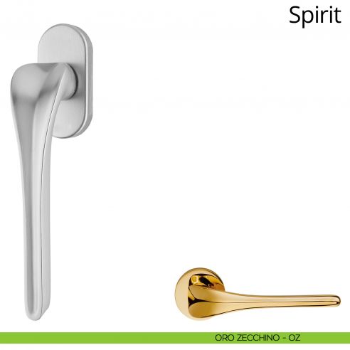 Maniglia per finestra martellina DK Spirit Linea Calì oro zecchino