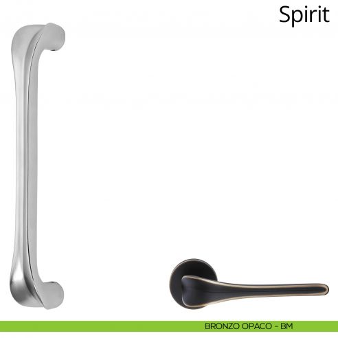 Maniglione per porta Spirit Linea Calì bronzo opaco