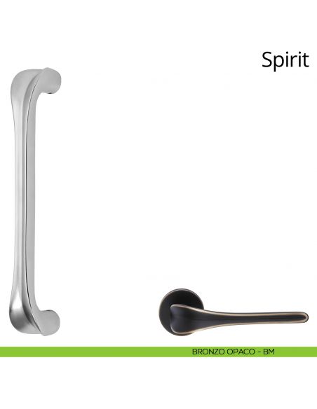 Maniglione per porta Spirit Linea Calì bronzo opaco