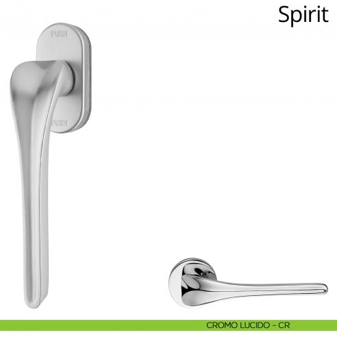Maniglia per finestra martellina DK antintrusione Spirit Linea Calì cromo