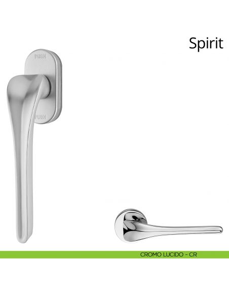 Maniglia per finestra martellina DK antintrusione Spirit Linea Calì cromo