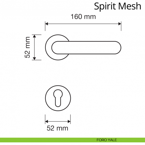 Maniglia per porta interna con swarovski Spirit Mesh Linea Calì rosetta tonda tradizionale foro yale