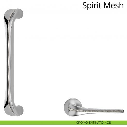Maniglione per porta con swarovski Spirit Mesh Linea Calì cromo satinato