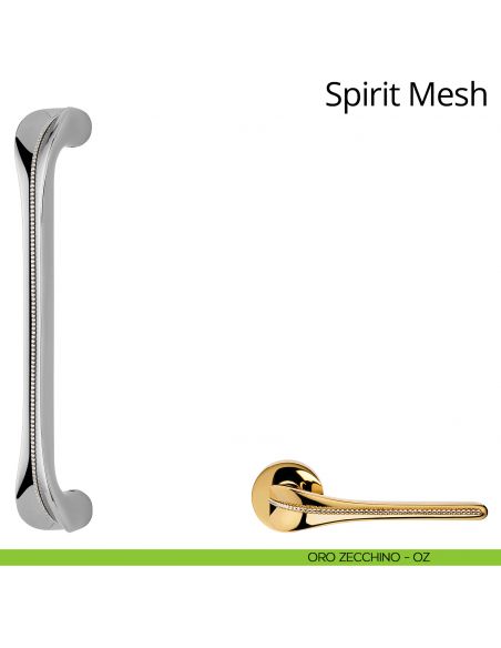 Maniglione per porta con swarovski Spirit Mesh Linea Calì oro zecchino