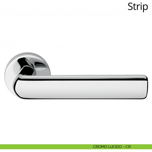 Maniglia per porta interna Strip Linea Calì rosetta tonda tradizionale cromo